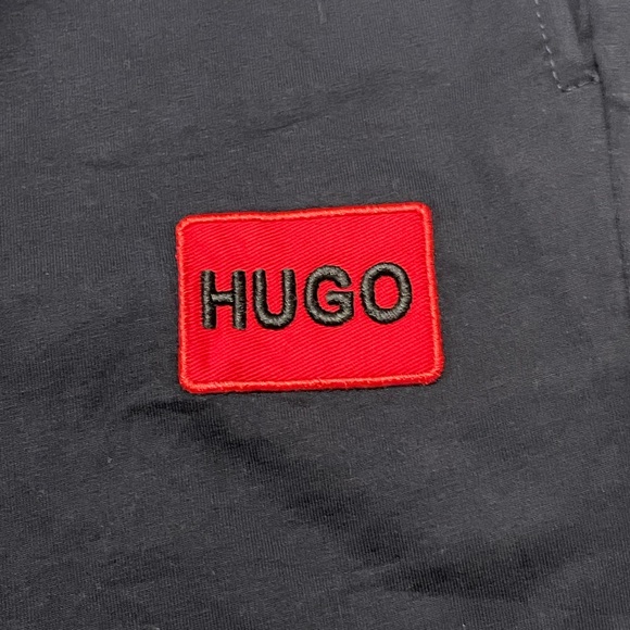 NWT Men's Small Hugo Boss Diz222 Logo Patch Regular Fit Drawstring Short In Navy - Picture 6 of 12